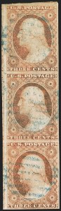 Sale 1242, Lot 172, Three-Cent: Dull Red and Shades, Types I, II (Scott 11-11A)
