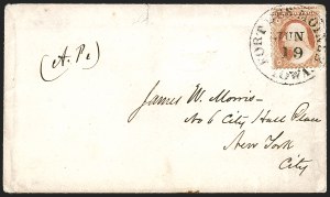 Sale 1242, Lot 182, Three-Cent: Private Perforations