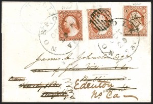 Sale 1242, Lot 201, Three-Cent: Covers and Fancy Cancels