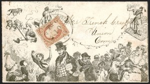 Sale 1242, Lot 218, Three-Cent: Illustrated Designs