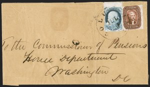 Sale 1242, Lot 300, Five-Cent: EDU and Domestic Covers (Scott 12)