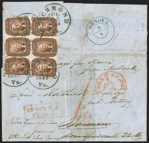 Sale 1242, Lot 314, Five-Cent: Foreign Mails (Scott 12)