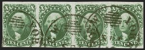 Sale 1242, Lot 349, Ten-Cent: Type II, Off-Cover (Scott 14)