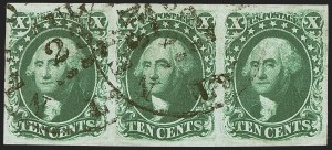 Sale 1242, Lot 367, Ten-Cent: Type III, Off-Cover (Scott 15)