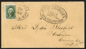 Sale 1242, Lot 370, Ten-Cent: Type III, Covers (Scott 15)