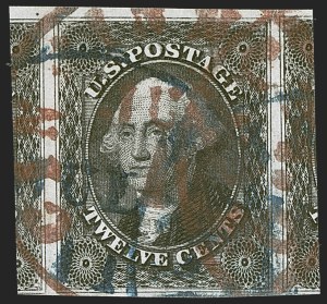 Sale 1242, Lot 403, Twelve-Cent: Off-Cover (Scott 17)