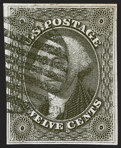 Sale 1242, Lot 405, Twelve-Cent: Off-Cover (Scott 17), 12c Black (17) Sale 1242, Lot 405, Twelve-Cent: Off-Cover (Scott 17)