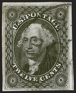 Sale 1242, Lot 406, Twelve-Cent: Off-Cover (Scott 17)
