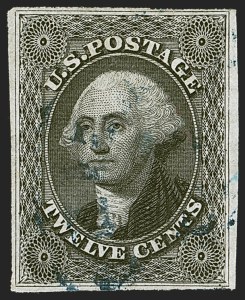 Sale 1242, Lot 407, Twelve-Cent: Off-Cover (Scott 17)