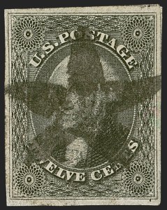 Sale 1242, Lot 411, Twelve-Cent: Off-Cover (Scott 17)