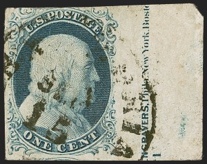 Sale 1242, Lot 44, One-Cent: Plate One Late (Scott 7, 9)