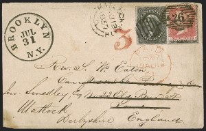 Sale 1242, Lot 442, Twelve-Cent: Foreign Mails (Scott 17)