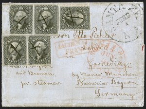 Sale 1242, Lot 447, Twelve-Cent: Foreign Mails (Scott 17)