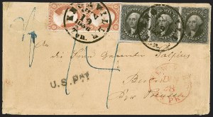 Sale 1242, Lot 449, Twelve-Cent: Foreign Mails (Scott 17)