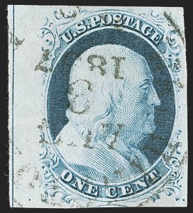 Sale 1242, Lot 45, One-Cent: Plate One Late (Scott 7, 9)