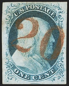 Sale 1242, Lot 49, One-Cent: Plate One Late (Scott 7, 9)
