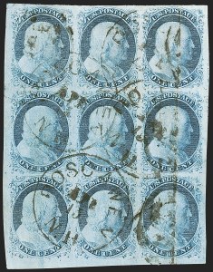 Sale 1242, Lot 51, One-Cent: Plate One Late (Scott 7, 9)