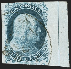 Sale 1242, Lot 96, One-Cent: Plate Three (Scott 7)