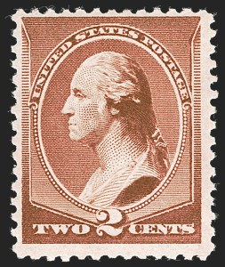 Sale 1244, Lot 300, 1881-87 American Bank Note Co. Issues (Scott 205-218), 2c Pale Red Brown, Special Printing (211B) Sale 1244, Lot 300, 1881-87 American Bank Note Co. Issues (Scott 205-218)