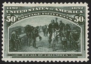 Sale 1244, Lot 329, 1893 Columbian Issue (Scott 230-245), 50c Columbian (240) Sale 1244, Lot 329, 1893 Columbian Issue (Scott 230-245)