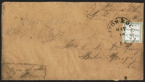 Sale 1244, Lot 522, Confederate States, Postmasters' Provisionals