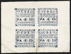 Sale 1244, Lot 551, Confederate States, Postmasters' Provisionals