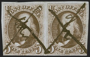 Sale 1245, Lot 1018, 1847 Issue (Scott 1-2)