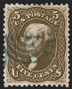 Sale Number 1245, Lot Number 1187, 1861-66 Issue (Scott 56-78) Sale Number 1245, Lot Number 1187, 1861-66 Issue (Scott 56-78)