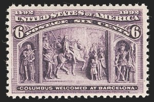 Sale 1245, Lot 1467, 1c-30c 1893 Columbian Issue (Scott 230-239), 6c Columbian (235) Sale 1245, Lot 1467, 1c-30c 1893 Columbian Issue (Scott 230-239)