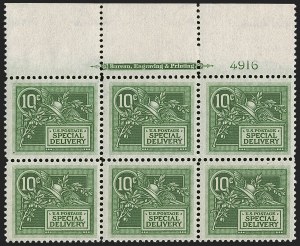 Sale 1245, Lot 2075A, Special Delivery, Plate Blocks