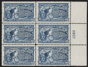 Sale 1245, Lot 2079, Special Delivery, Plate Blocks
