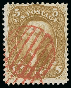 Sale 1247, Lot 123, 1861-66 Issue (Scott 56-67a), 5c Buff (67) Sale 1247, Lot 123, 1861-66 Issue (Scott 56-67a)