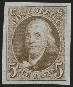 Sale 1247, Lot 19, 1847 Issue and 1875 Reproduction (Scott 1-4)