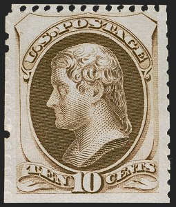 Sale 1247, Lot 305, 1875 Continental Bank Note Co. Hard Paper Special Printing (Scott 167-177)
