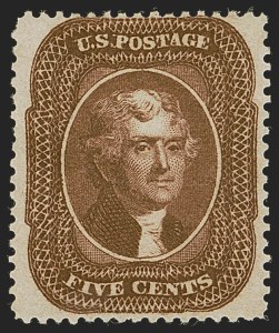 Sale 1247, Lot 69, 1857-60 Issue (Scott 18-39)