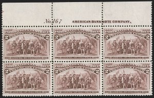 Sale 1251, Lot 1156, 1893 Columbian Issue Plate Blocks (Scott 230-240)