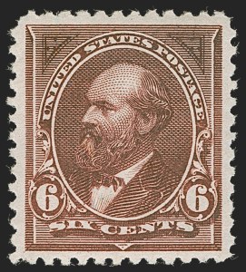 Sale 1251, Lot 1179, 1894 Unwatermarked Bureau Issue (Scott 246-263), 6c Dull Brown (256) Sale 1251, Lot 1179, 1894 Unwatermarked Bureau Issue (Scott 246-263)