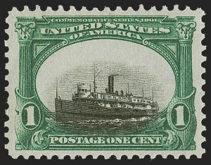 Sale 1251, Lot 1227, 1901 Pan-American Issue (Scott 294-299), 1c Green & Black, Pan-American (294) Sale 1251, Lot 1227, 1901 Pan-American Issue (Scott 294-299)