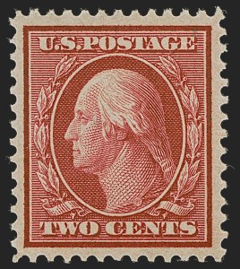 Sale 1251, Lot 1311, 1909 Bluish Paper Issue (Scott 357-366), 1c Green, 2c Carmine, Bluish (357-358) Sale 1251, Lot 1311, 1909 Bluish Paper Issue (Scott 357-366)
