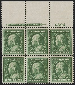 Sale 1251, Lot 1312, 1909 Bluish Paper Issue (Scott 357-366)