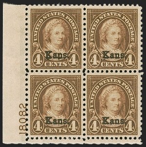 Sale 1251, Lot 1558, Kans.-Nebr. Overprints (Scott 658-679)