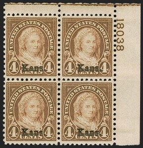 Sale 1251, Lot 1559, Kans.-Nebr. Overprints (Scott 658-679)