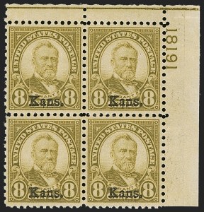 Sale 1251, Lot 1561, Kans.-Nebr. Overprints (Scott 658-679)
