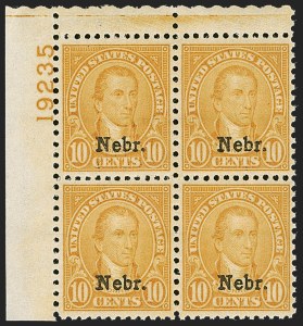 Sale 1251, Lot 1572, Kans.-Nebr. Overprints (Scott 658-679)