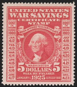 Sale 1251, Lot 1699, Savings Stamps