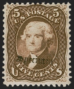 Sale 1254, Lot 517, The Mulholland Collection of Specimens - 1847 thru 1867 Issues