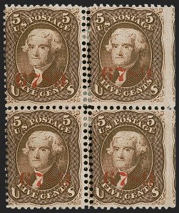 Sale 1254, Lot 530, The Mulholland Collection of Specimens - 1847 thru 1867 Issues