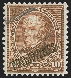 Sale 1254, Lot 593, The Mulholland Collection of Specimens - Columbians thru Back-of-Book, Possessions, PHILIPPINES, 1900, 1c-50c "Specimen" Ovpt. Ty. E, Special Printing (213SP-217SP, 218SP-219SP) Sale 1254, Lot 593, The Mulholland Collection of Specimens - Columbians thru Back-of-Book, Possessions