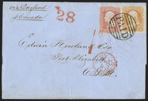 Sale 1254, Lot 648, The Jan Hofmeyr Collection of 3c 1861-68 - On-Cover