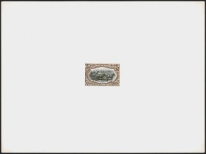 Sale 1254, Lot 874, Trans-Mississippi Issue, 1c-$2.00 Trans-Mississippi, Bi-Color Large Die Essays on India (285-E8a to 293-E7a) Sale 1254, Lot 874, Trans-Mississippi Issue